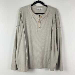 Baltic Born Henley Blouse Beige